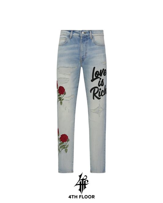 Love is Rich "Rose" Denim Pants